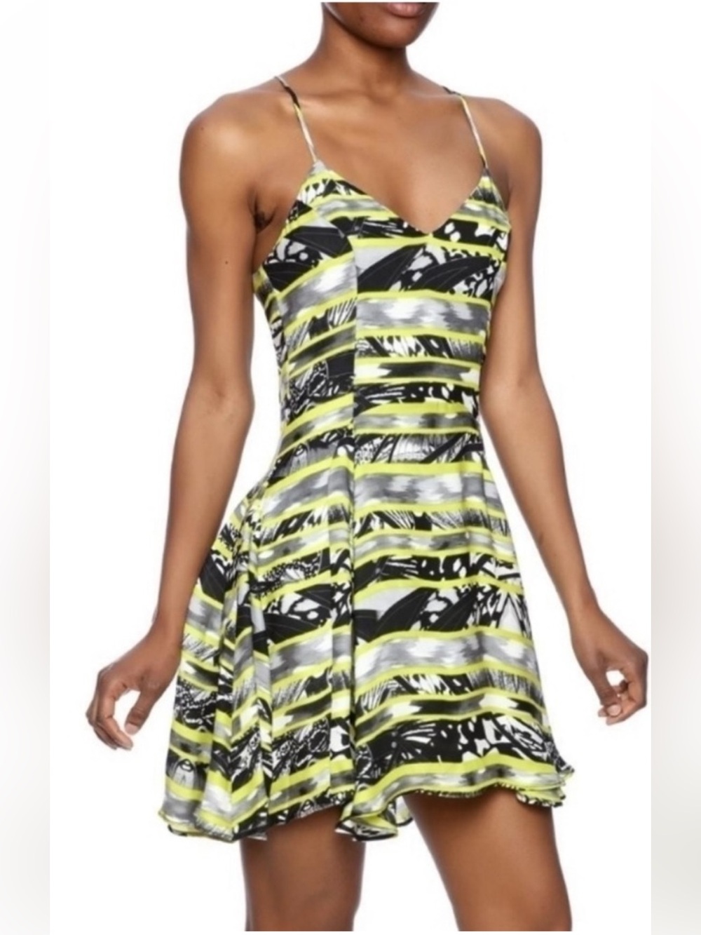 PARKER Designer NWT $264 Mini Skater Razorback Dress Silk Anthropologie X-Small